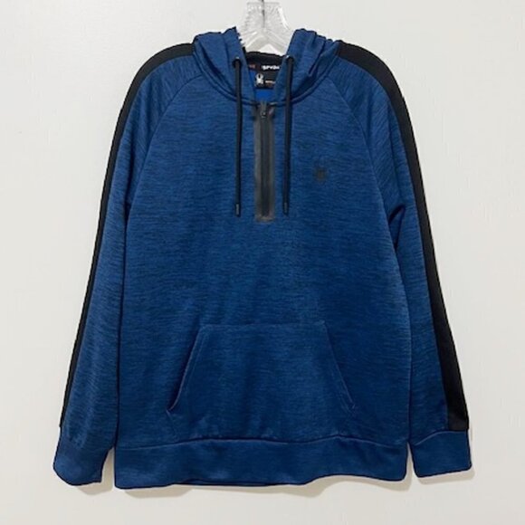 SPYDER Active ProWeb Blue 1/4 Zip Sweatshirt Hoodie - Picture 2 of 6